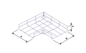 wire channel 90 degree turn element -819 - tel kanal